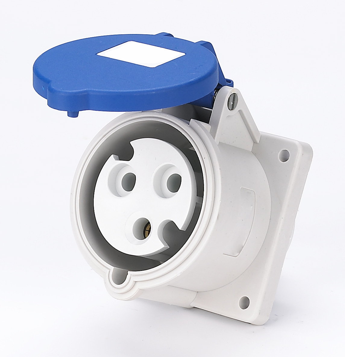 工业插头插座3331 3P32A 防水暗装直插座IP44 防雨防尘三孔220V