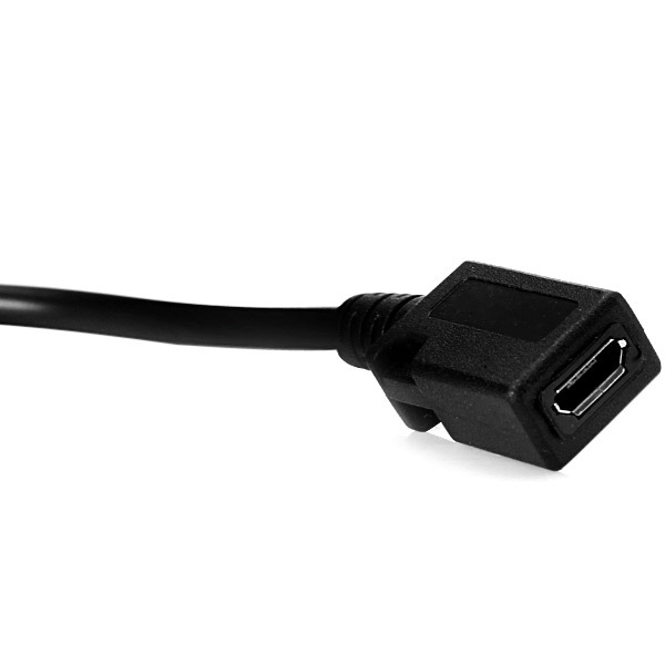Micro elbow 90 degree mobile data for convenient use, USB male to female adapter cable_voghion.com
