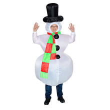 聖誕節酒吧商場演出道具搞笑充氣雪人裝扮服裝親子道具服雪人衣服
