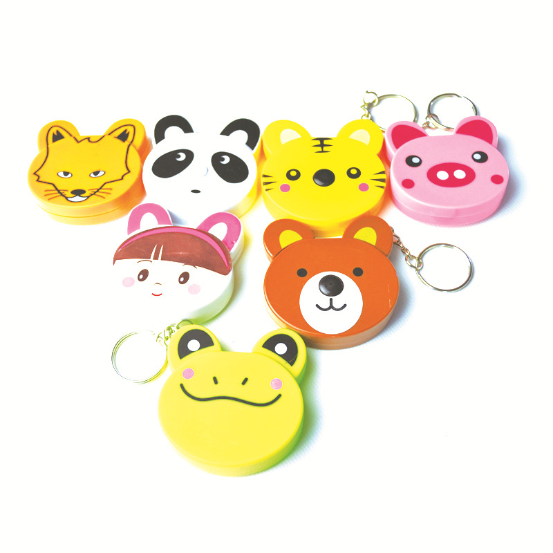 创意卡通动物卷尺 自动回缩卷尺 1.5m礼品尺 熊猫，青蛙图案卷尺