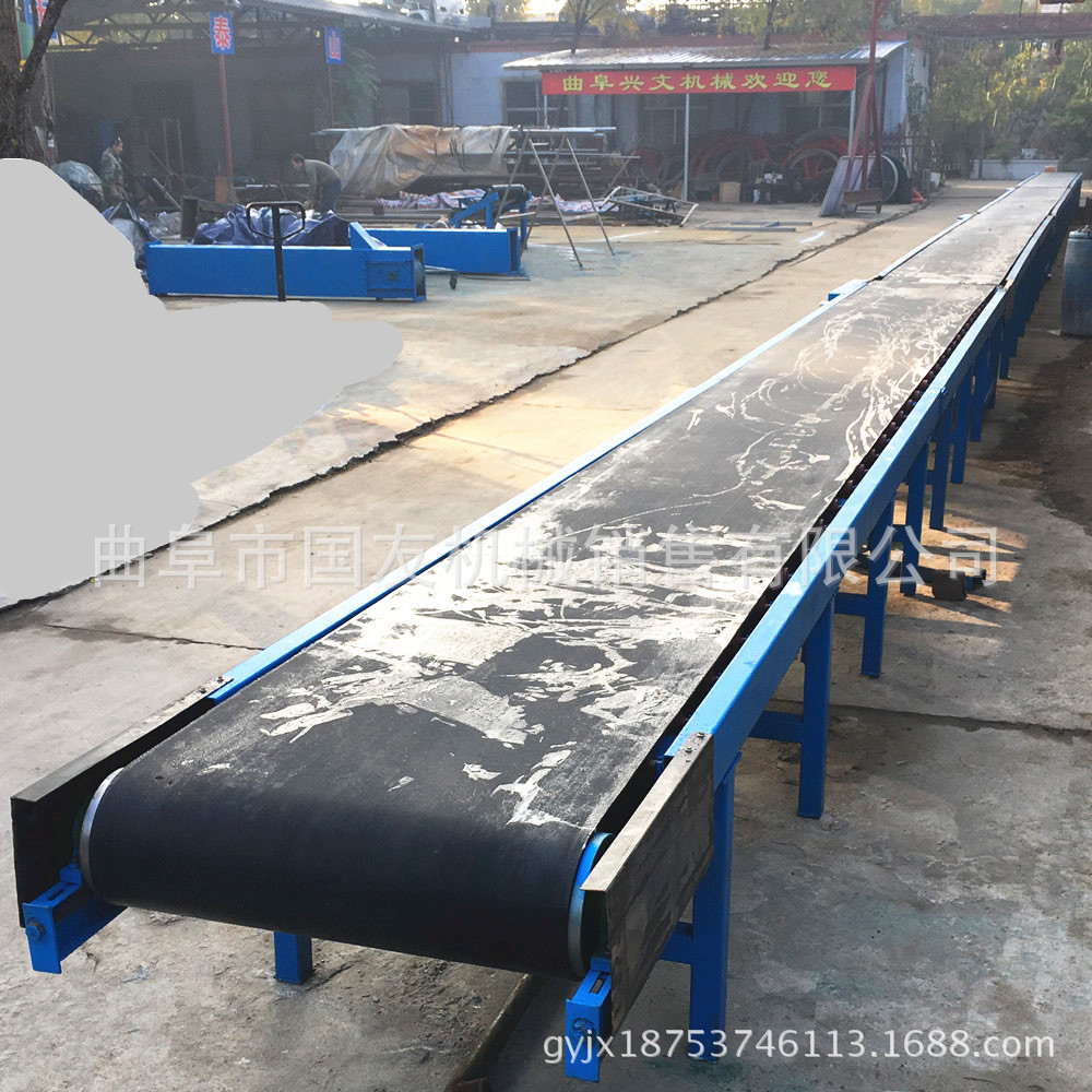 厂家批发600带宽爬楼梯皮带输送机 U型托辊防爆胶带皮带输送机-阿里巴巴
