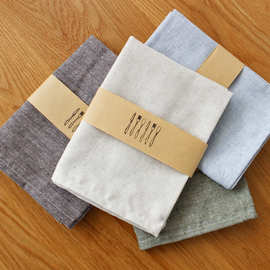 40*60工厂直供多色日式条纹棉麻餐垫方形布艺餐巾餐布家居布艺