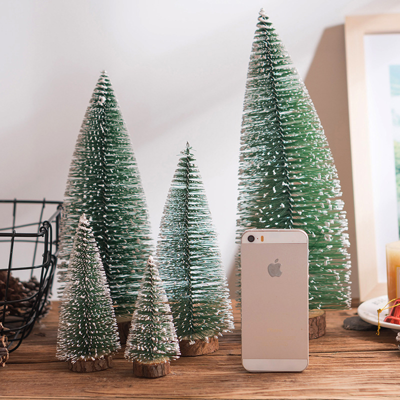 梵花工艺圣诞节装饰用品白雪松圣诞树桌面酒吧摆件现货厂家直销|ru