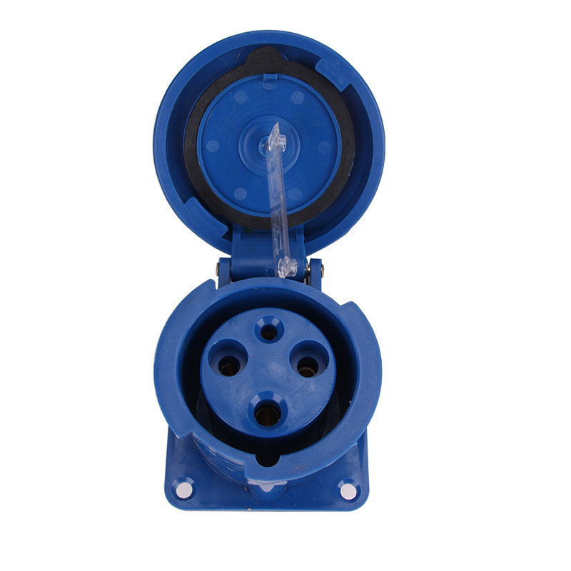 工业插座暗装防水插座IP67插座343 125A3P暗装插座380V直插座