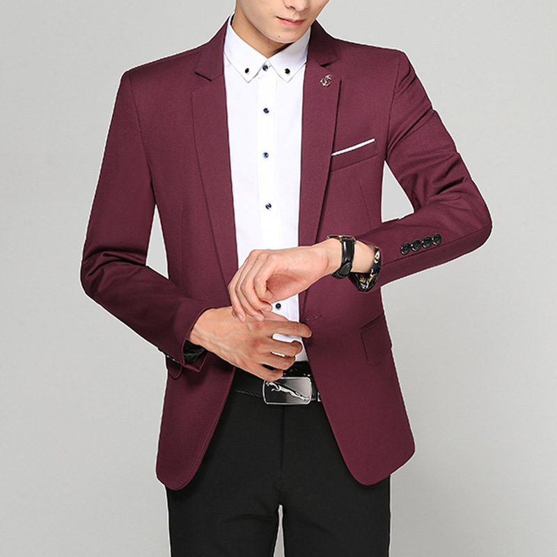 Chaqueta de traje de hombre de negocios juvenil slim fit traje pequeño traje casual traje de boda traje de hombre