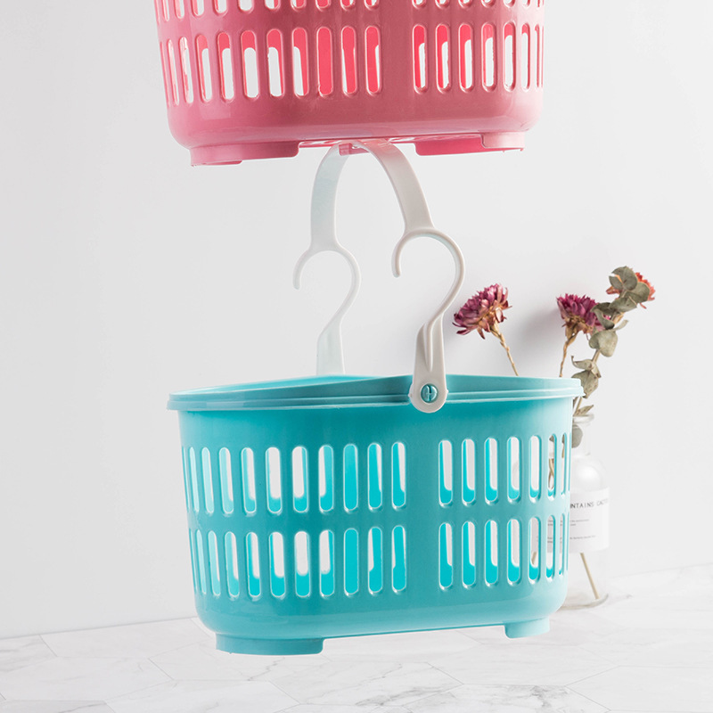 Shower Room Hanging basket kitchen TOILET Plastic Hooks Storage basket dormitory Hanging type Stands Small basket lovely Basket