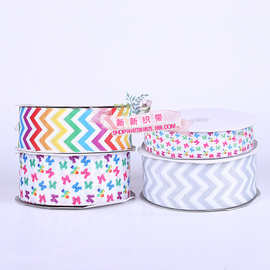 4公分-7.5公分罗纹热转印刷涤纶罗纹带优质服装辅料箱包配饰