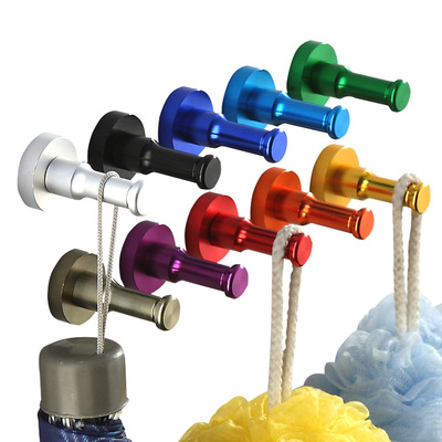Manufactor Direct selling Hooks Free punch Space aluminum colour Single hook Coat hook After the door Coat hooks originality 10 Color optional