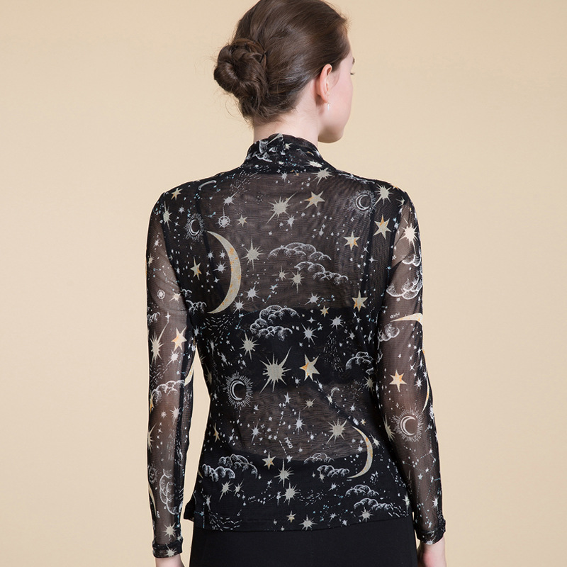 Womens Slim Fit V Neck Silk T Shirt 100 Mulberry Silk Double Layer Printed Design Perfect for Autumn Wholesale