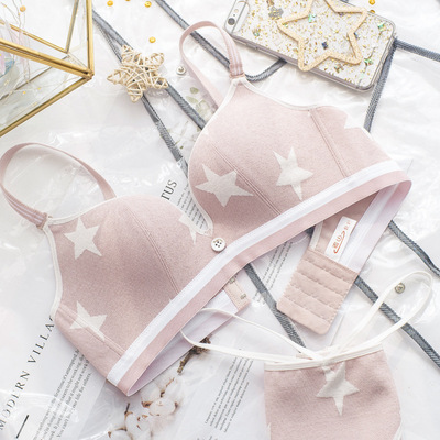 薄款无钢圈内衣女聚拢大胸显小夏天文胸收副乳小胸罩