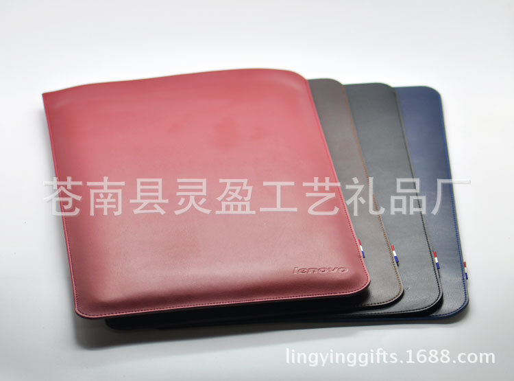 Manufacturers supply color leather laptop tablet clutch leather computer bag business briefcase