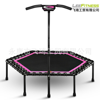 Leefitness adult Bodybuilding Trampoline 668plus Hexagon Mute Lifting adjust Handrail Jumping bed
