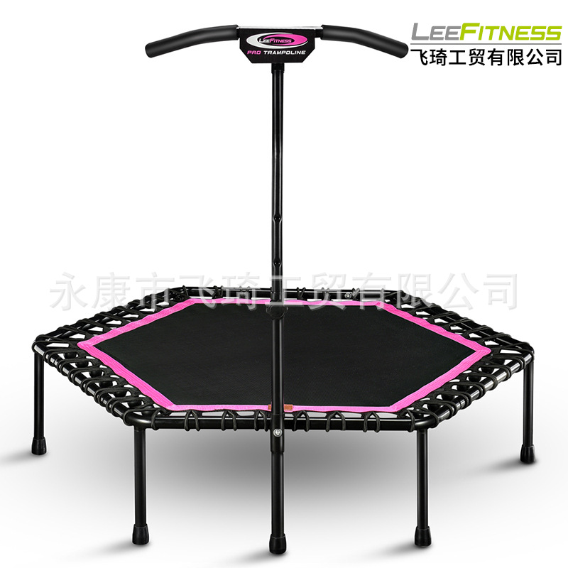 Leefitness adult Bodybuilding Trampoline 668plus Hexagon Mute Lifting adjust Handrail Jumping bed