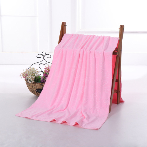 Factory Direct Sale 70x140 Ultra Fine Fiber Bath Towel with Floral Cartoon Bear Design, Water-absorbent and Soft Bath Towel Wholesale
