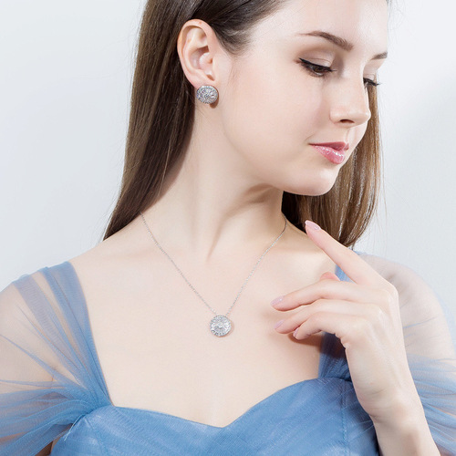Taobao Tmall chain set kit zirconia necklace earrings Korean style fashion accessories factory direct supply wholesale