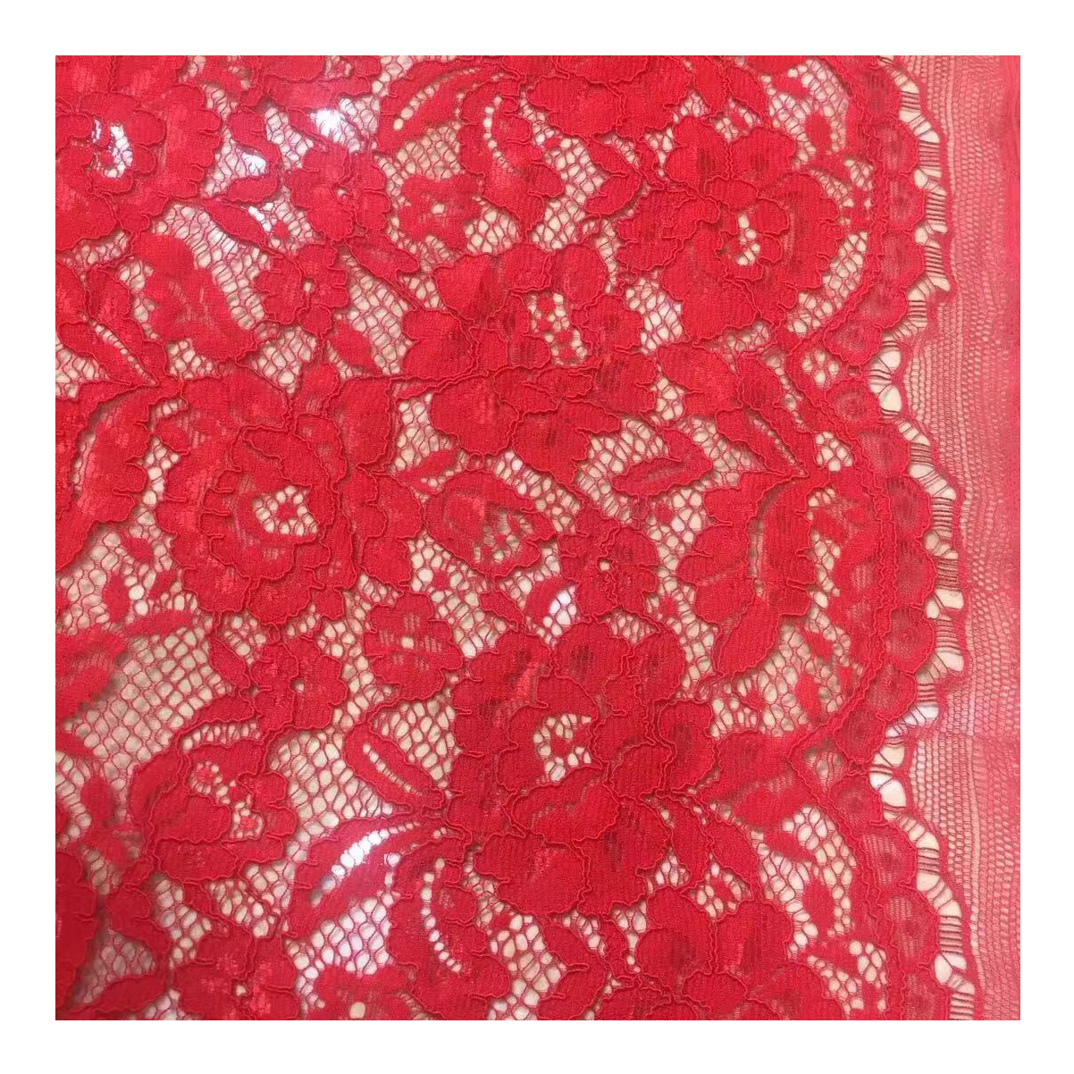 蕾丝面料 波浪边面料 连衣裙面料 童装童裙面料 针织提花布