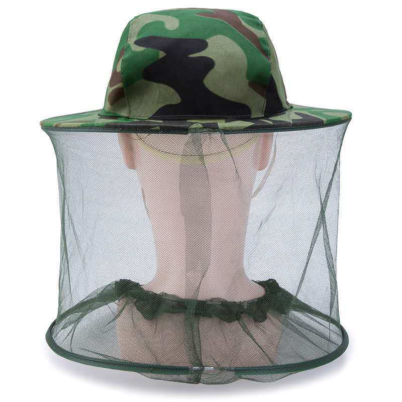Unisex Vintage Style Camouflage Net Yarn Flat Eaves Bucket Hat display picture 5