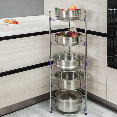 wholesale Pot rack Kitchen household multi-storey Pot rack heat insulation Stands Corner Storage racks multi-storey Storage rack