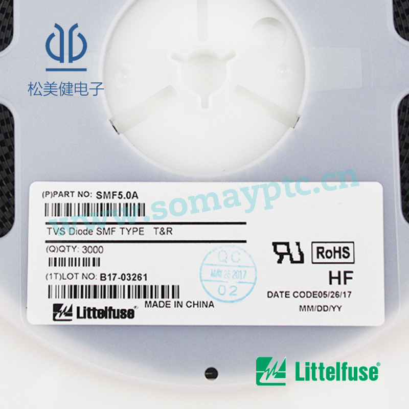 SMF5.0A  原装进口TVS贴片  Littelfuse 现货  200W功率