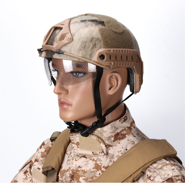 RÁPIDO casco gafas casco PJ elíptica agujero montar CS Rail casco de ventilador militar casco táctico casco