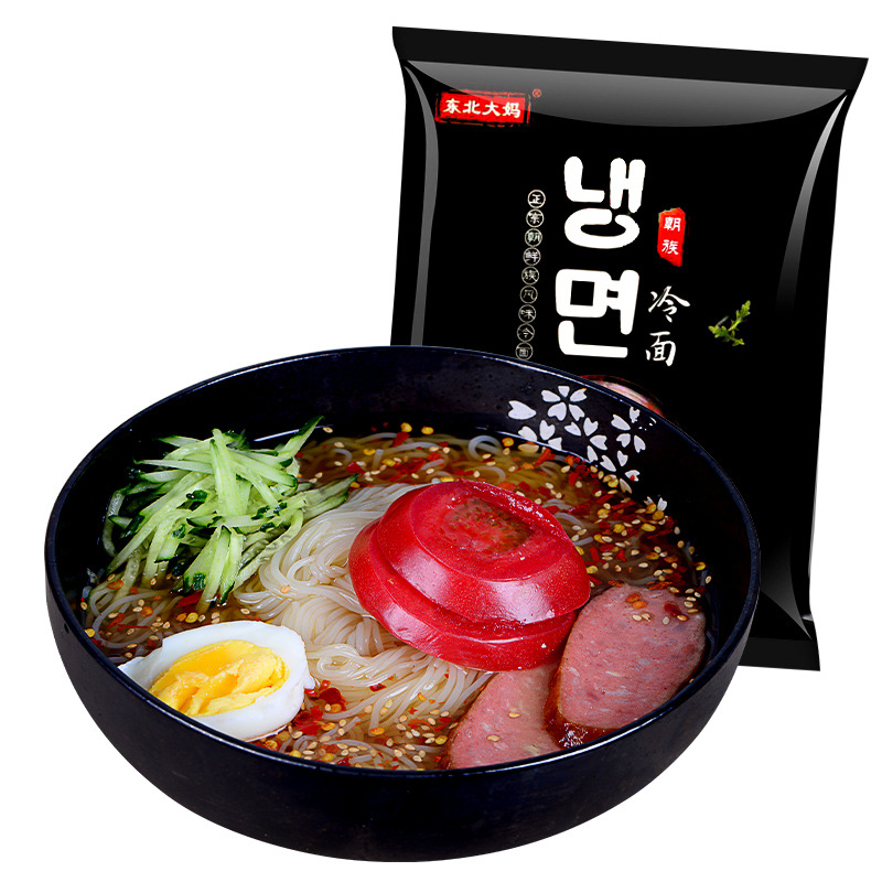 Korean cold noodles wholesale Northeast Aunt cold noodles Full container vacuum packing 380g Yanji cold noodles Mian