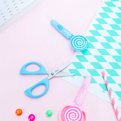 Powerful 6069 Student Scissors Multifunctional Child Craft Safety Scissors Small Size with Protective Case New Product