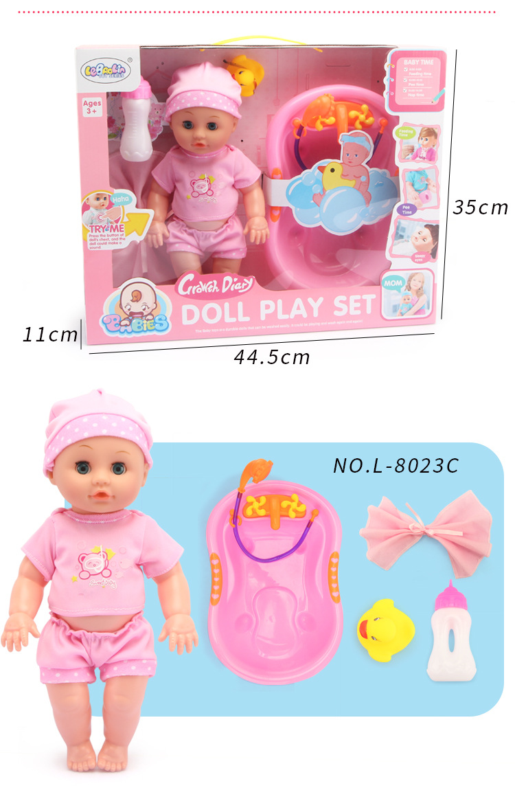 Actualizado vinilo simulación Muñeca puede beber agua y pis 128 tipos de pronunciación caja regalo niña jugar casa Juguetes