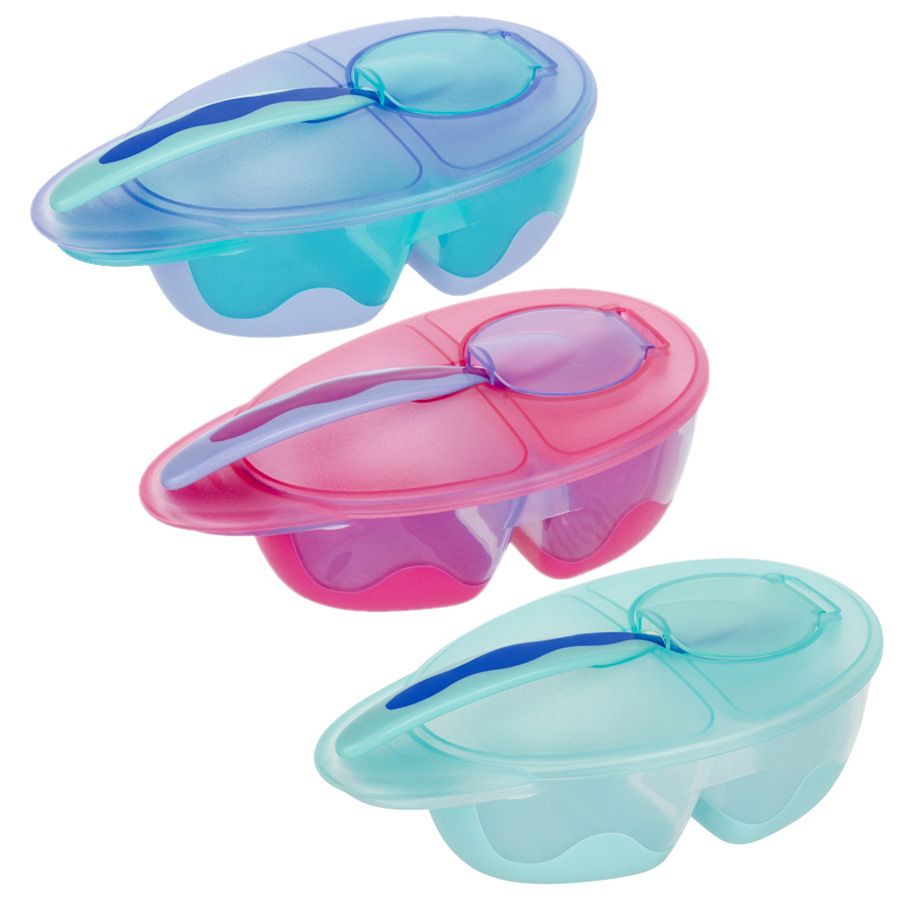 2018新款輔食碗時尚輔食碗 輔食碗勺子套裝環保感溫防燙寶寶餐具