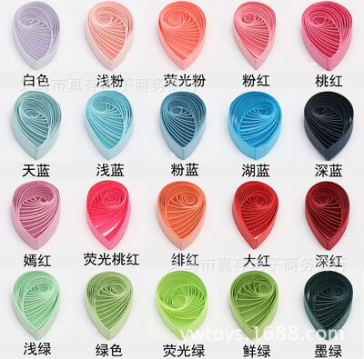 【厂家】 50单色衍纸条 宽3cm纯色包装纸质好衍纸画手工材料批发|ms