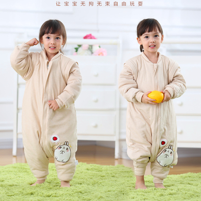 baby Sleeping bag men and women baby Autumn and winter Anti Tipi children Cotton child thickening keep warm Cotton clip