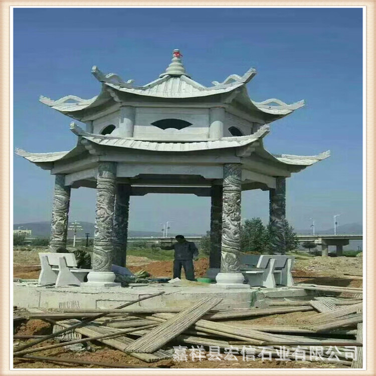 石雕凉亭