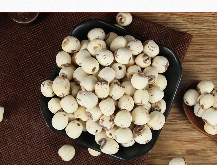 White Lotus Seed (Nelumbo nucifera) — Hand-Cored, Skin-Polished Dried Food Herb, 500g key features
