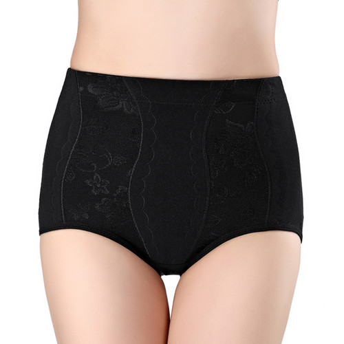 Fengwu charming pure cotton mid-waist tummy control pants, corset pants, hip lifting pants, body shaping pants, body shaping pants 3729