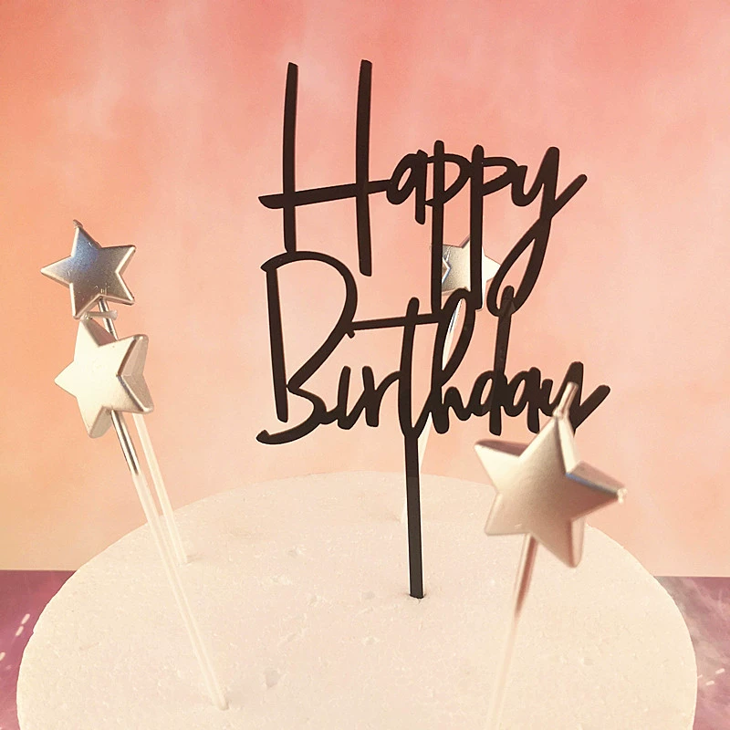 Новый товар HAPPY BIRTHDAY Акриловый торт Respuent День рождения украшение для торта