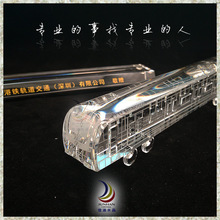 ㊣厂家设计出品K9水晶港铁轨道车地铁高铁模型礼品白水晶商务赠品