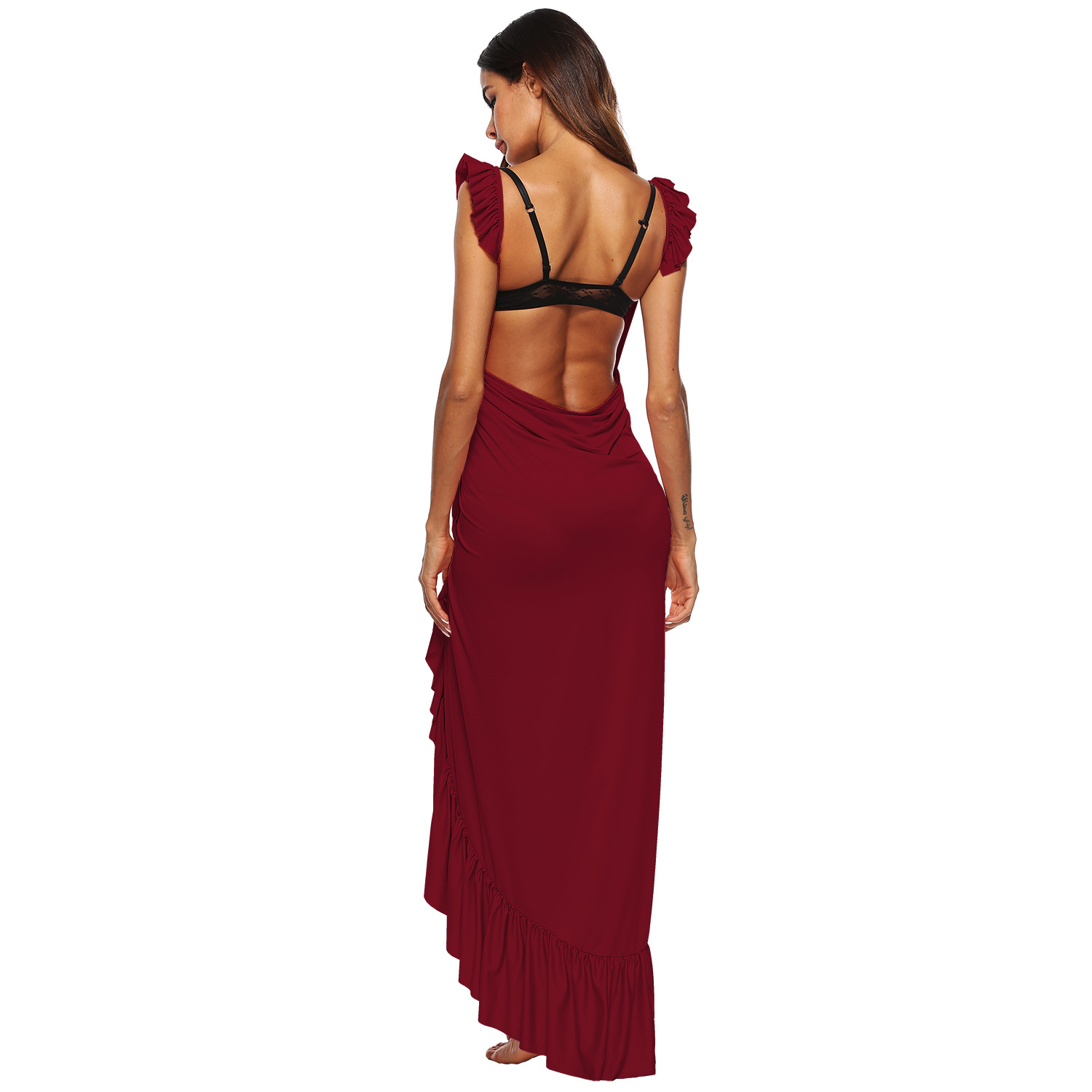 Ruffle Beach Dress Outdoor Sun Protection Floor Length Versatile Style Wholesale Available bulk order
