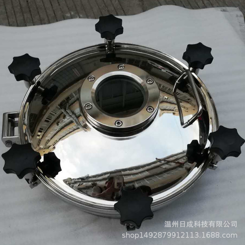 人孔不锈钢卫生级人孔快开人孔压力人孔法兰铣槽圆形椭圆视镜人孔