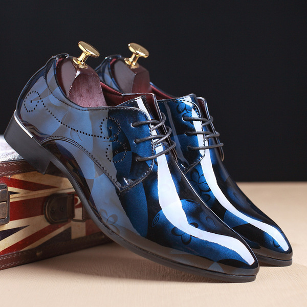 English Gentleman and Groom Derby Wedding Shoes Business Dress Pointed Leather Shoes Casual Shoes Men's Shoes Large Size