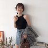 Borneol sexy halter Xiaojian knitting camisole vest Sleeveless Base coat