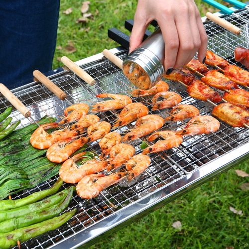 Barbecue grill large barbecue grill outdoor stainless steel grill bbq portable folding grill household carbon grill