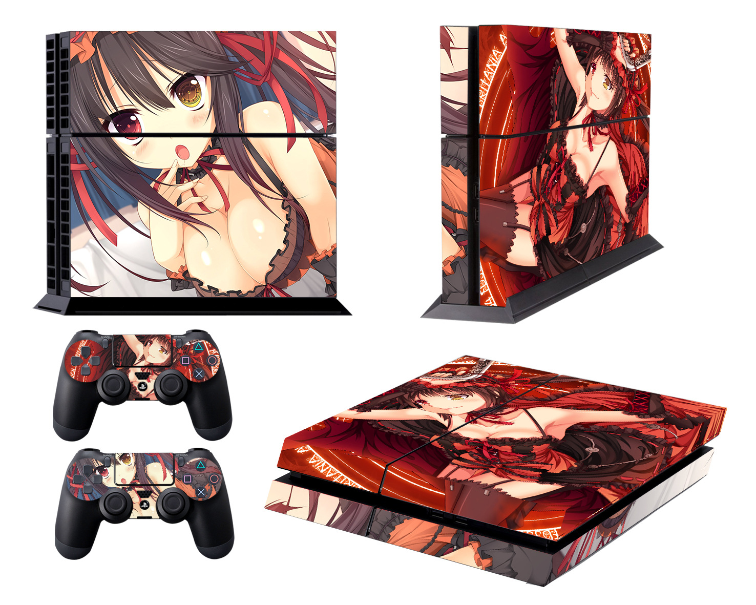 厂家直销游戏机ps4炫彩贴纸适用于索尼PS4时尚保护膜sticker贴纸|ru