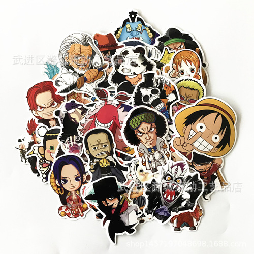 60 pieces of ONE PIECE Luffy stickers suitcase suitcase trolley case laptop stickers