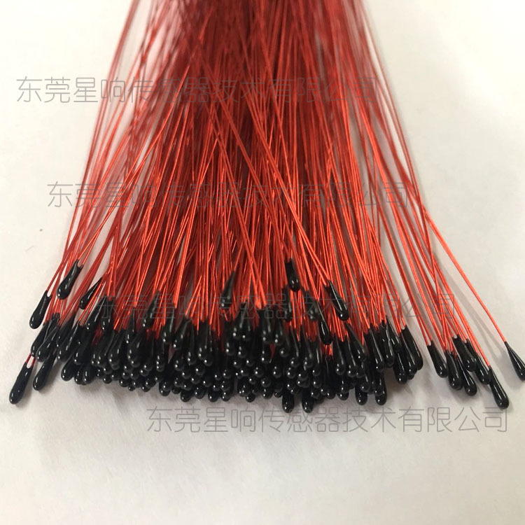 红色漆包线温度传感器 NTC 热敏电阻 星响生产MF51-103-F-3950