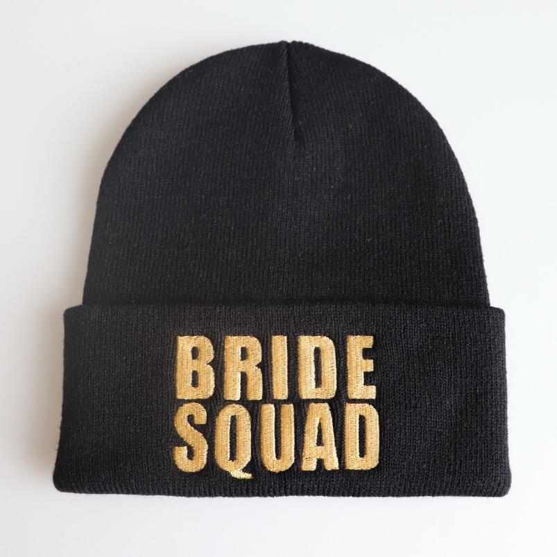 Brode Team Squad bestickte Strickmütze, Wollmütze, warme Pullovermütze_voghion.com