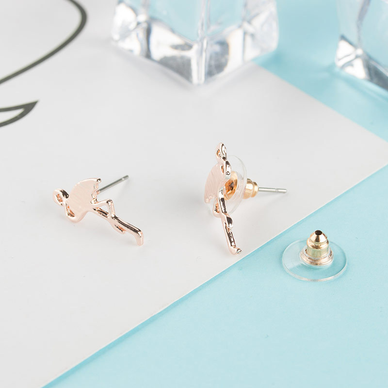 Creative Alloy Flamingo Earrings display picture 6