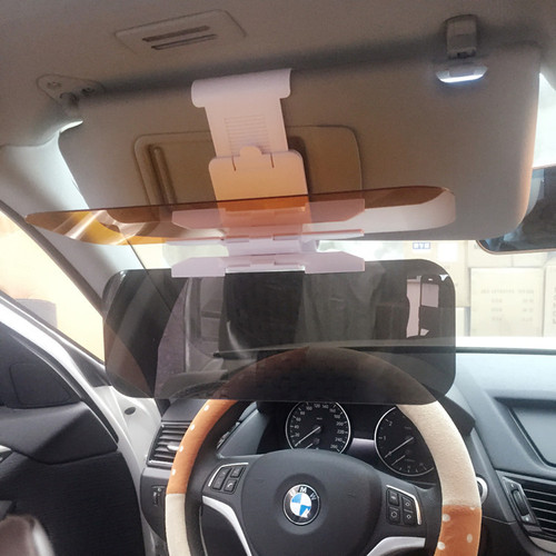 Car driver's goggles, day and night, increased polarized anti-glare, anti-high beam, night vision eye protection sun visor clip