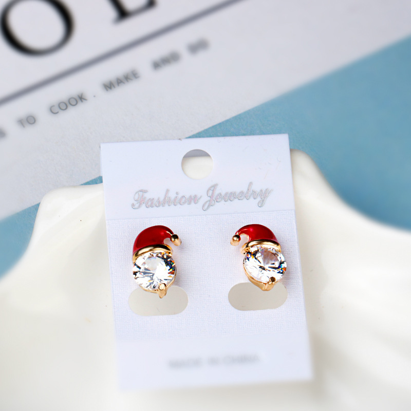 Fashion Snowman Alloy Inlay Rhinestones Women's Earrings Ear Studs 1 Pair display picture 9