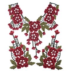 Cross-border Bestselling Water-Soluble Embroidered Rose Pairing Flower Lining Clothing Accessory Ethnic Style Collar Flower