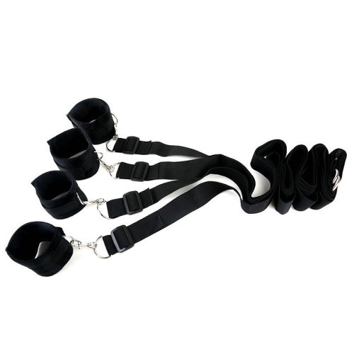 Adult sex toy bondage bed binding strap couple couple bed hand and foot cuffs short plush props