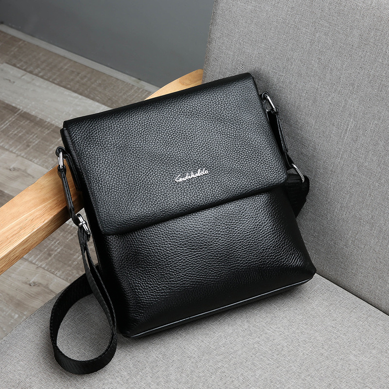 Sacoche Bandoulière Homme En Cuir Véritable Style Business_voghion.com